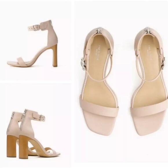 NIB! Rag & Bone Ellis Sandal Leather Block Heel in Nude - EU 38 / Size 8 - Picture 3 of 15